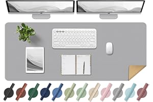 Large Desk Pad, 47.2'' x 23.6'', Office Desk Mat, Computer Mat for Desk, Leather Desk Pad Protector, Sewing Desk Blotter, Des