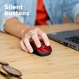 Trust Yvi+ Silent Wireless Mouse Red 800-1600 DPI Ambidextrous view 3