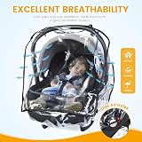 Orzbow Car Seat Rain Cover with Large Window Universal Fits Maxi Cosi Cybex view 3
