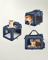 Feandrea Foldable Pet Carrier Bag 70x52x52 cm Dark Blue PDC70Z view 8