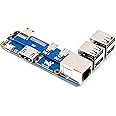 Raspberry Pi Zero to Pi 3B/3B+ Adapter, Connect Raspberry Pi Zero/W/Zero 2 W to Replace Raspberry Pi 3 Model B/3B+, Compatible with Pi 3B/3B+ Hats, Support 1-CH RJ45 Ethernet Port, 10/100 M Adaptive