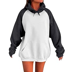 Oversized Color Block Print Sweatshirt - Trendy
