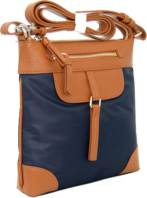 Radley 'Clapham Common' Zip Top Nylon Cross Body Bag in Ink Navy