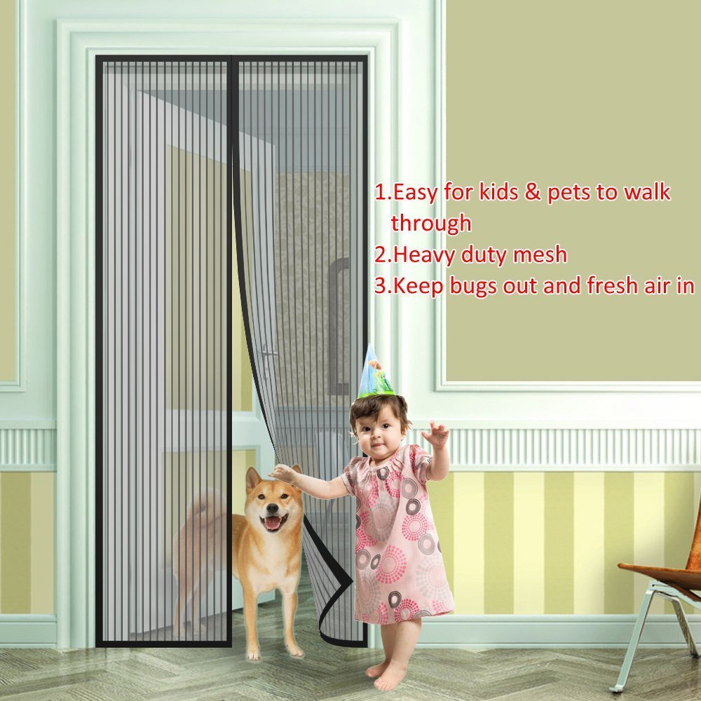 Anpro Magnetic Fly Insect Screen Door Screen Mesh Curtain Fits