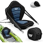 Trymaker Kayak Seats with Back Support, Thick Paddle Board Seat | 1.97"Thick Cushion, High-Back Support, Large Storage Bag, Upgraded Metal Clasp 264 LBS Load Capacity, Ergonomic Design