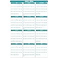 2025-2026 Wall Calendar - Yearly Wall Calendar 2025-2026 with Julian Date, July 2025 - June 2026, One Page for Organizing, Premium Thick Paper, Vertical, Gift Pocket, 34.8" x 22.8" (Open)