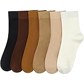 Women Thin Socks Rayon Bamboo Ankle Silky Quarter Anti Odor Casual Summer Socks 6 Pairs