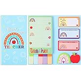 QPIXVB Teacher Gifts,Teacher Supplies,Back to School Gifts,Teachers Desk Must Haves,Daycare Teachers Appreciation Gift,Sticky Notes for Books,Pencil-Shaped Sticky Notes