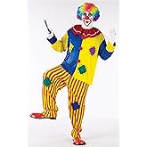 Fun World Men's Plus-size Big Top CLown Plus Size Adult Costume, Multi-Colored, Plus Size up to 6'2" / 300 lbs.