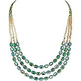 Firstmeet Elegant Layered Glass Bead Necklace Fashionable Retro Jewelry for Women Perfect for Parties Festivals
