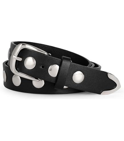 1183 Women\'s Western Studded Belt, True Black Nocona Women main image 4