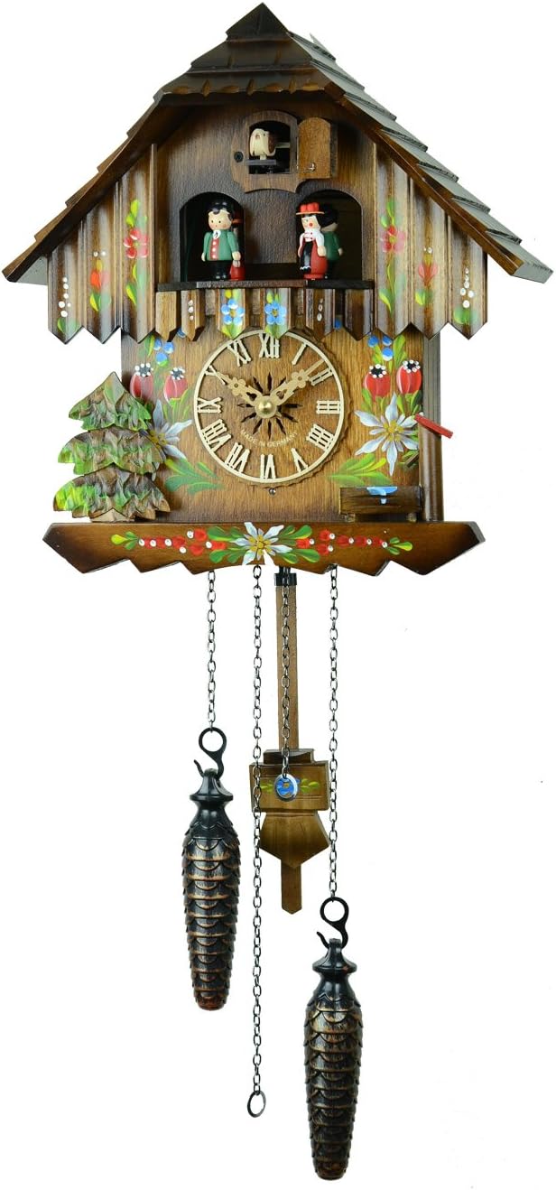 Amazon Co Jp 新ムーブメント音量調整付 クォーツ式鳩時計カッコー時計 森の時計山小屋クロック430 6qmt ホーム キッチン