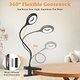 HECDSTLY Clip on Light Rechargeable with Large Clamp 5 Colors 5 Brightness view 3