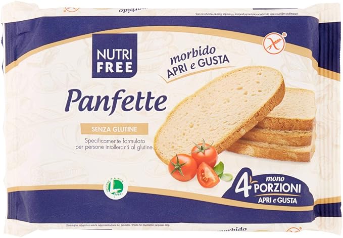 Nutri Free Panfette Pane Casereccio, Senza glutine, 300 g (4 x 75 g ...