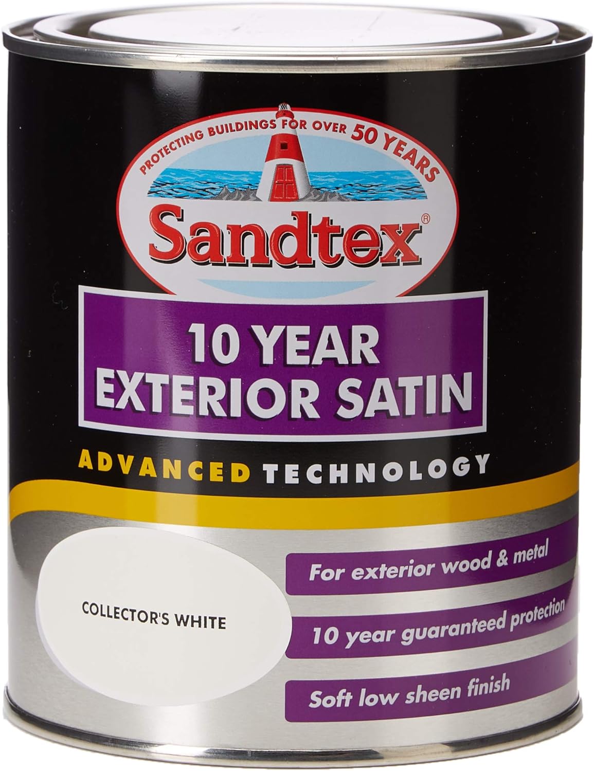 Sandtex Retail 10 Year Exterior Satin Collectors White 0.75 L Amazon.co.uk DIY & Tools