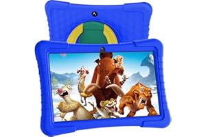 YOBANSE Kids Tablet, 10 inch Tablet for Kids Android 12 Tablet 3GB 64GB Toddler Tablet with 8000mAh Battery, WiFi, Bluetooth, Dual Camera, Parental Control, Google Play, Netflix, YouTube(Dark Blue)