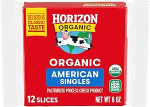 Horizon Organic, Sliced Cheese American, 8 oz | Pre-Sliced American Cheese Made with Real Milk, Meltable, Brings Delicious Or
