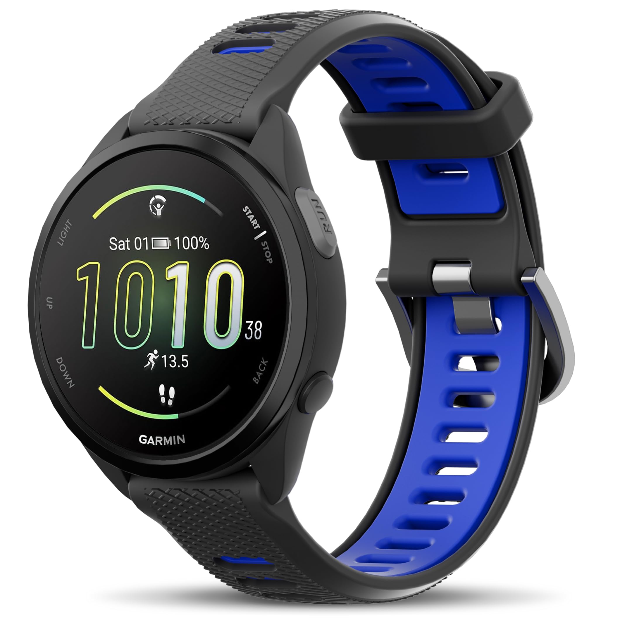 Farluya 20mm Silicone Watch Bands Compatible with Garmin Forerunner 165/55/Vivoactive 5/6,Soft Waterproof Quick Release Sport Strap for Venu Sq 2/ Forerunner 245/645/Vivoactive 3 Women Men
