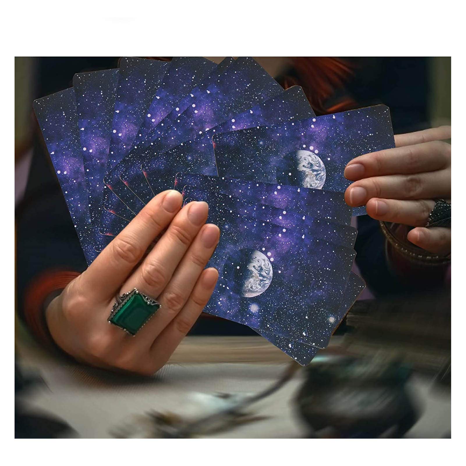 Yitengteng Entertainment Tools Witch Tarot Cards Deck Future Telling Game with Hologram Paper Divination Card Unknown Tarot Deck Interactive Board Game
