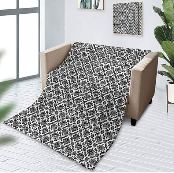 YOYIHome Throw Blankets for Couch 60" x 80", Black and