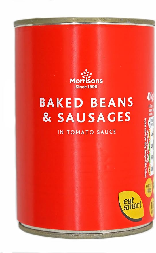 Morrisons Baked Beans and Sausages in Tomato Sauce, 405g Amazon.co.uk
