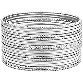 YBMYCM 10Pcs Gold-plated Bangle Bracelet Set for Women Multi Layer Stackable Wide Bangles Indian Chunky Bangle Bracelets Ethnic Glossy Textured Bracelets Wedding Outfit Jewelry