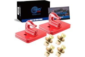 AyA Gear 5/16-in Bolt On Grab Hook Mount with Backer Plate Grab Hook 70 Forged Steel Tow Hook Work Well for Loader, Tractor Bucket, RV, UTV,Truck (Red)