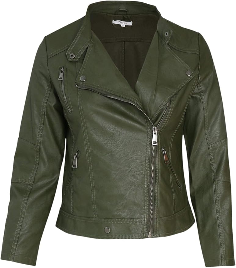 Lederimitat Jacke Damen Grosse Grossen