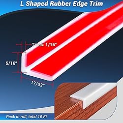 Rubber Corner Edge Trim, Self Adhesive L Shaped
