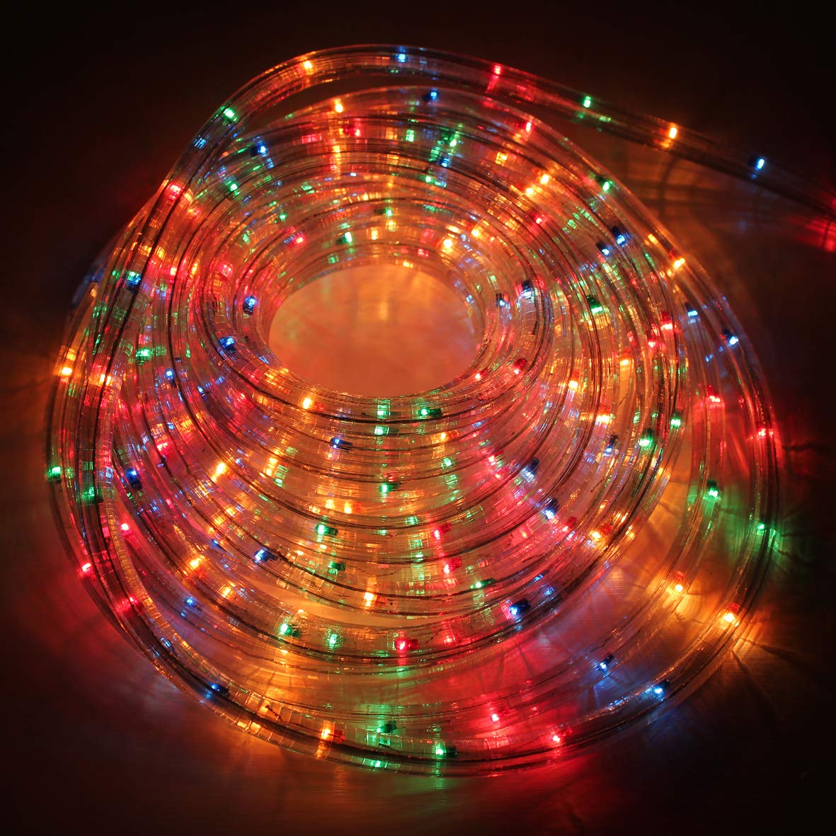 The Christmas Workshop 75640 10m Multi-Coloured Rope Lights With Speed Control Unit / Indoor & Outdoor Christmas Lights / Christmas, Weddings & Gardens