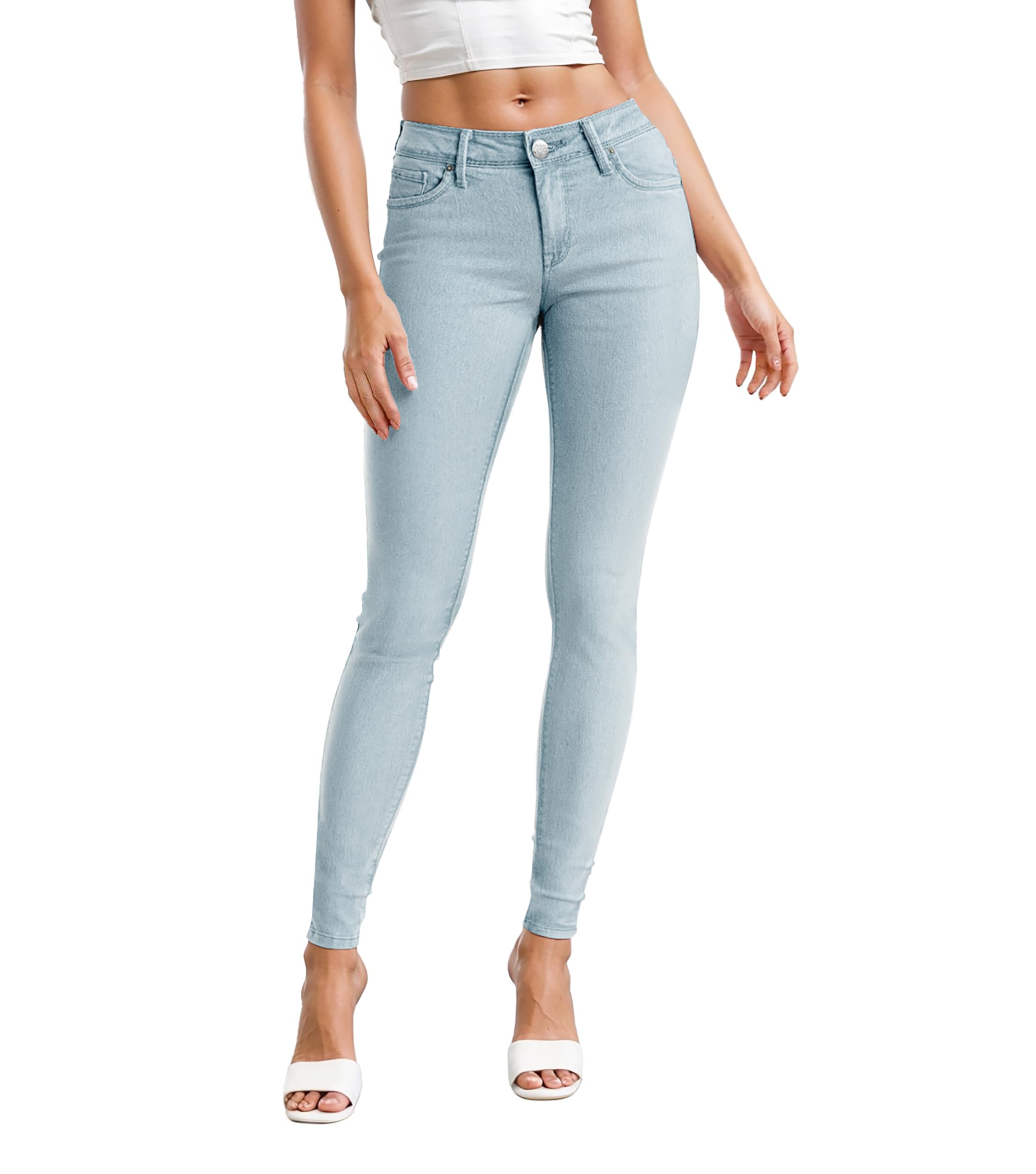 Photo 1 of & Company Womens Super Comfy Stretch Denim 5 Pocket Jean P22888SKX BLEACH22