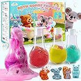 Halloween Bath Bombs Potion Kits for Kids with Toys Surprise Inside, 4 Pack | Koala Brown Bear Squirrel Fox, Colorful Fun Bubble Bath, Cool Foam Explosion, Perfect Halloween Gifts Ages 3-12 Boys &amp; Girls