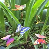 SNAIL GARDEN 60 Pcs Garden Stakes Butterflies Dragonflies Ladybugs Bees Outdoor view 6