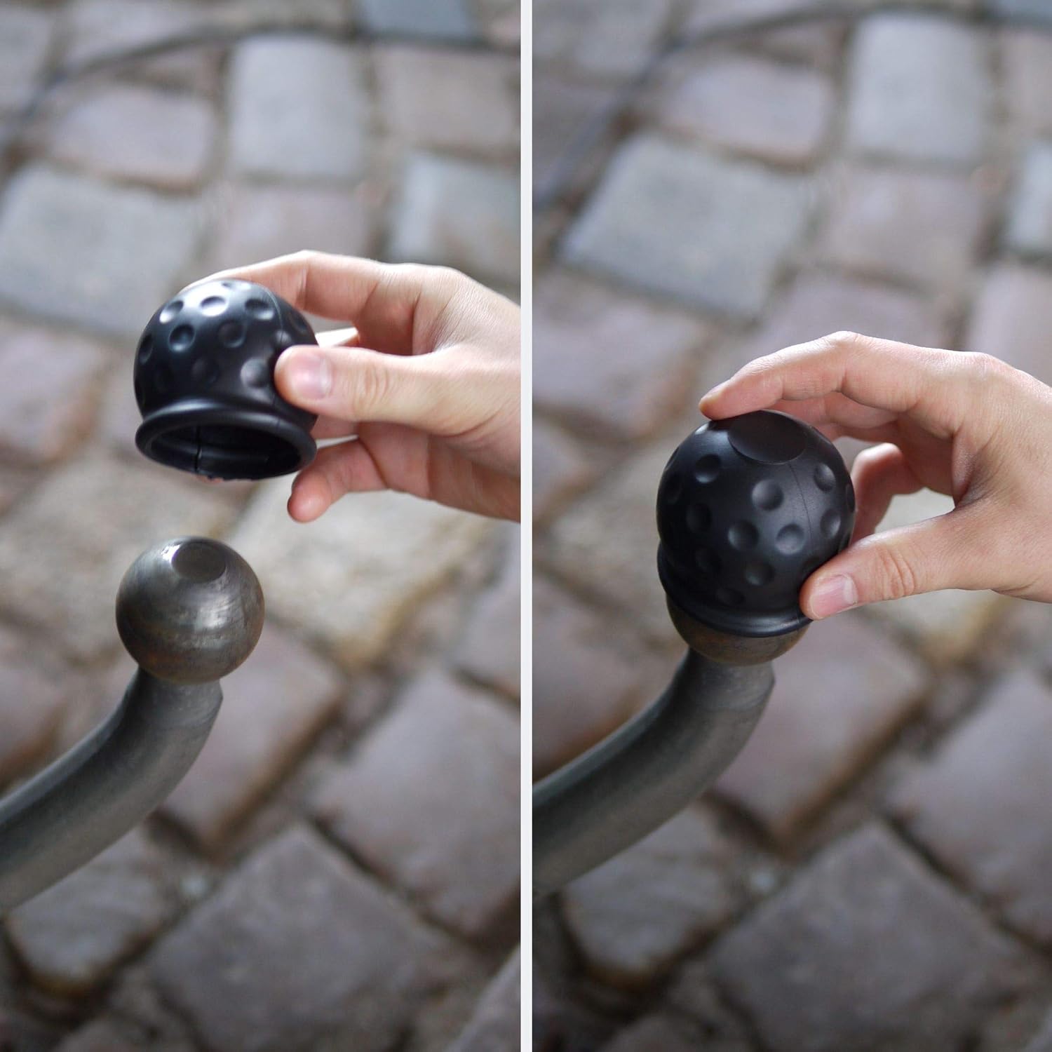 Trailer Hitch Ball Cover, for ball head hitches with up to diameter 50 mm (2" inch), made of rubber, Tow Ball Cover - Image 4