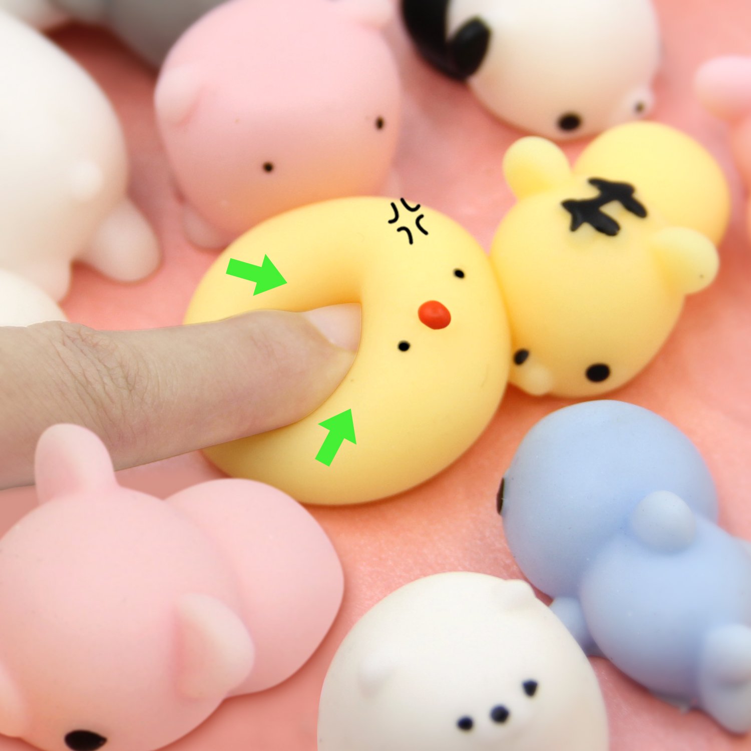 Satkago 25 Pcs Mini Mochi Squishies Kawaii Stress Reliever Toys Party Satkago 25 Pcs Mini Mochi Squishies Kawaii Stress Reliever Toys Party