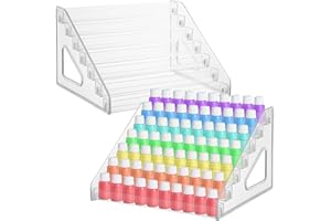2PCS 7-Tier Paint Organizer, Clear Acrylic Paint Storage, Versatile Craft Storage Organizer for Paints