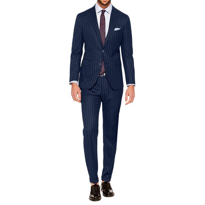 Abito Uomo Gessato Elegante Cerimonia Slim Fit Vestito Sartoriale ... Abito Uomo Gessato Elegante Cerimonia Slim Fit Vestito Sartoriale ...