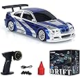 wheelfun 1/43 RC Scale Ready to Go Race Car Remote Control Drift 4WD Mini Lights System 4WD Racing Car RC Full Proportional 2.4g Mini Race Toy Gift Radio Control High Speed Model Hobby