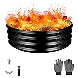 Raynesys 36 Inch Round Galvanized Fire Pit
