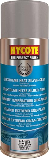 Hycote Fast Drying Extreme Heat Silver Grey Aerosol Spray 400 ml