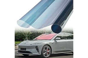 AuMoHall Chameleon Red Blue Car Window Tint 78% VLT Windshield Tint Film Solar Protection, 19.68" x 118.11"