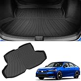 powoq TPE Trunk Mat Compatible with 2022-2026 Honda Civic Sedan Cargo Liners All Weather Cargo Mat Trunk Liner Replacement for 2022 2023 2024 2025 2026 Honda Civic Accessories