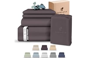 ArthCrafted 100% Austrian Eucalyptus King Size Bedsheets, 18-Inch Deep Pocket, Cooling Sheets with Elastic Corner Straps, Ten