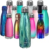 CHILLOUT LIFE Stainless Steel Water Bottle: 17 oz Double Wall Insulated Cola Bottle Shape for Cold and Warm Drinks, BPA Free Metal Sports Bottle