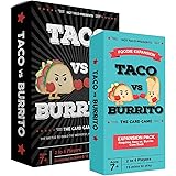 Taco vs Burrito + Foodie Expansion Bundle - The Wildly Popular Surprisingly Strategic Card Game Created by a 7 Year Old - Per