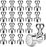 FINDMAG Strong Magnets for Whiteboard 24 Pack Neodymium Push Pins Silver