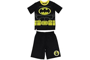 LEGO Batman Movie Boys 2 Piece Pajama Set, Short Sleeve Top with Short Leg Bottom, 100% Polyester, Boys Pajama