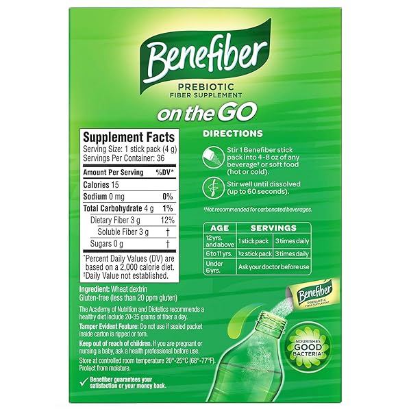 BENEFIBER ON THE GO FIBER SUPPLEMENT STICK TWIN PACK (72 CT.)