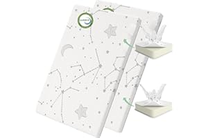 YENING Breathable Pack and Play Mattress Pad 38x26 Waterproof Baby Mattress for Pack N Play Matress Topper Waterproof 2 Pack
