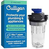 Culligan Whole House Water Filter System, 1" Heavy Duty, Housing Only | IAPMO Certified | Shut-Off Lever | Pressure Release Button | High-Flow Ports | Protects Pipes &amp; Appliances | Easy Install